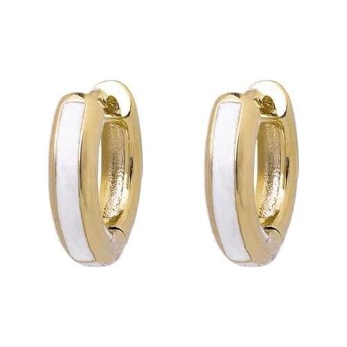 TARCLIY Trendy Geometric Small Circle Ear Buckle Minimalist Metal Punk Round Hoop Earring Women Fashion Party Simple Jewelry