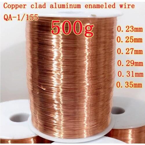 0.5KG/lot QA-1/155 Direct-Welded Copper-clad Aluminum Enameled Wire Polyurethane CCA Enamelled Wire 0.13-1.20 Enamelled CCA Wire