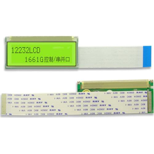 18PIN 12232 LCD Screen Module SED1520 Controller 5V Yellow Backlight Parallel Interface
