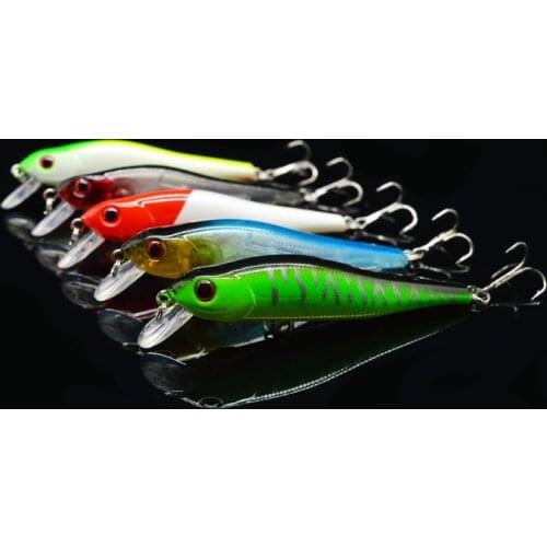 5Pcs Minnow Fishing Bait Swimbait Vibration Lure 9.5cm 9g Pesca Wobbler Artificial Swim bait Fishing Tackle