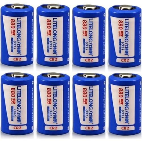 8pcs/lot Original 3V Cr2 rechargeable battery high capacity 880mah lithium ion rechargeable battery for camera lithium battery