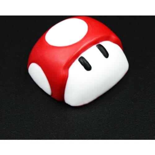 Cool Kit handcraft Cute Mushroom Resin artisan keycaps for mx stem mechanical keyboards Purple White Black Pink Red Orange