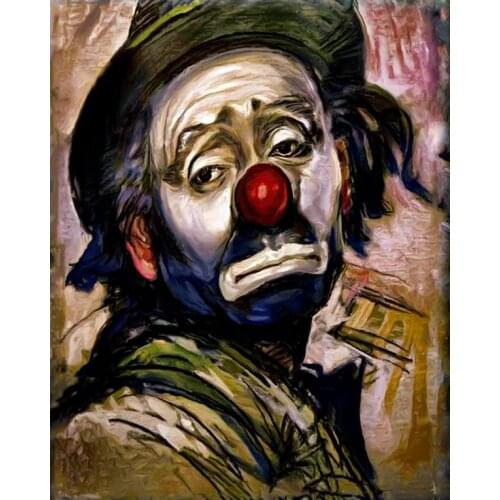 Free Shipping Clown Oil Painting on the Wall Painting Art Decoration Art Decoration Art Decoration Artwork XJDP-51