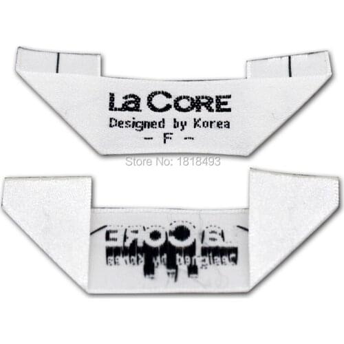 Free shipping custom MITRE FOLD clothing satin labels/garment woven labels/embroidered tags/collar label/tag printing trademark