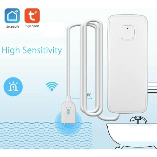 Tuya WIFI Water Leakage Alarm Detector Leak Sensor Flood Alert Overflow Smart Home Security System