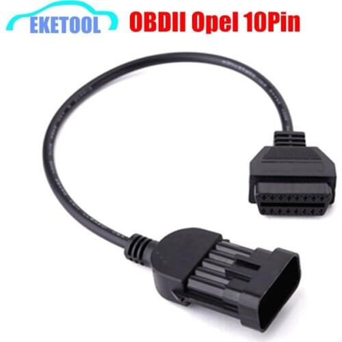 OBDII Extension Cable Opel 10Pin to OBD2 16Pin Female Diagnostic Connector Cable OBD OBD II Opel 10 Pin Diagnosis Adapter