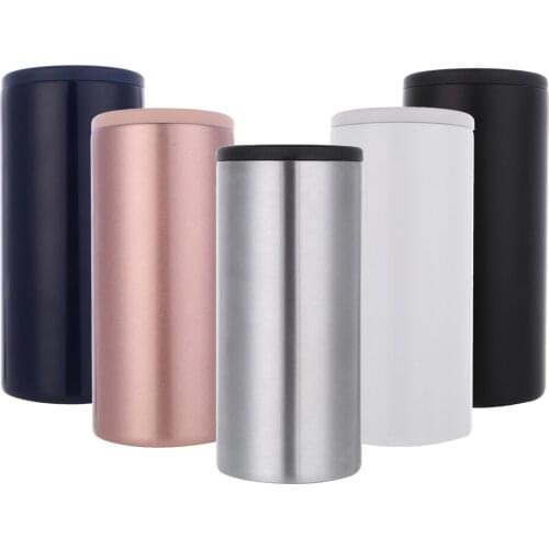 Travel Double Wall 304 Stainless Steel Insulated Drink Cooler Beverage Cans Cooler Can Mini Refrigerator Cooling Cup