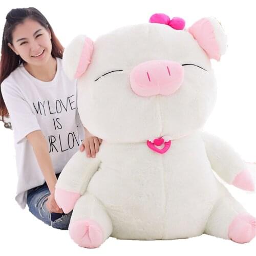 Fancytrader 43'' Giant Plush Mcdull Pig Toy Big Soft Stuffed Cartoon Pig Doll Best Kids Gift 110cm FT90494