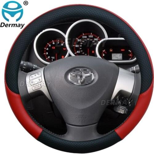 For Toyota Matrix Corolla Matrix Car Steering Wheel Cover Micro Fiber Leather Anti-slip 100% DERMAY Brand Auto Accessories