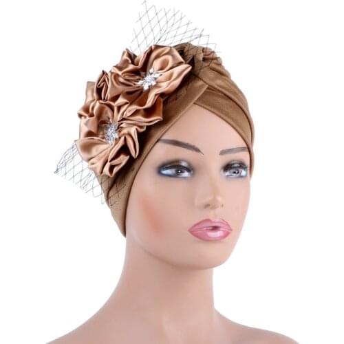 Muslim Fashion Turbans Women Full Cover Inner Hijab Caps With Grid Flower 2021 New Abayas Islam Muslim Plain Hijab Scarf Bonnets