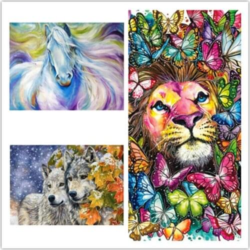 Full round /square 5D DIY diamond painting animal fox leaf diamond embroidery kit mosaic landscape home decoration