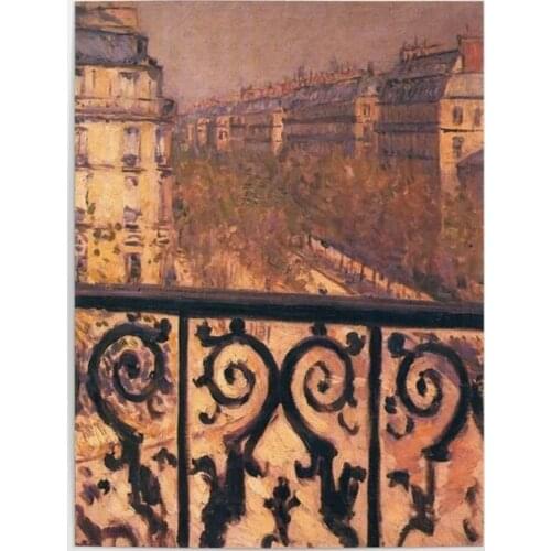 Wall Art Prints Poster Modular Balcony in Paris Pictures Home Gustave Decor Canvas Caillebotte Paintings Living Room No Framed