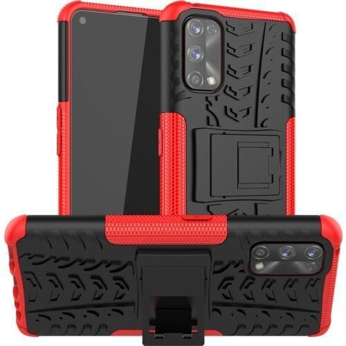 Rugged Armor Shockproof Case For Realme 5 6 7 Pro 5i 6i 7i C17 C15 C12 C11 C3 C2 X2 XT PC TPU Stand Back Cover Coque Fundas