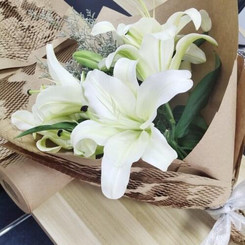 40cmx50m Kraft Honeycomb Cushioning Film Roll DIY Wrapping Gift Paper Honeycomb Stretched Flower Wrapping Packaging Creative