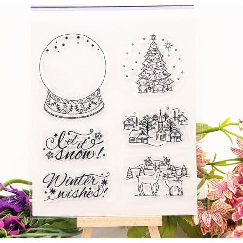 15x17cm crystal ball Transparent Clear Stamps Silicone Seals Roller Stamp DIY scrapbooking photo album/Card Making wedding