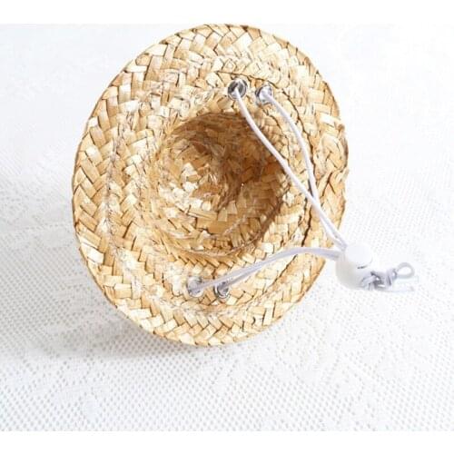 Pet Cat Dog Summer Woven Straw Hat Pet Woven Straw Hat Cat Sun Hat,Dog Cat Hat Party Straw Hats Dogs Hawaii Style Hat