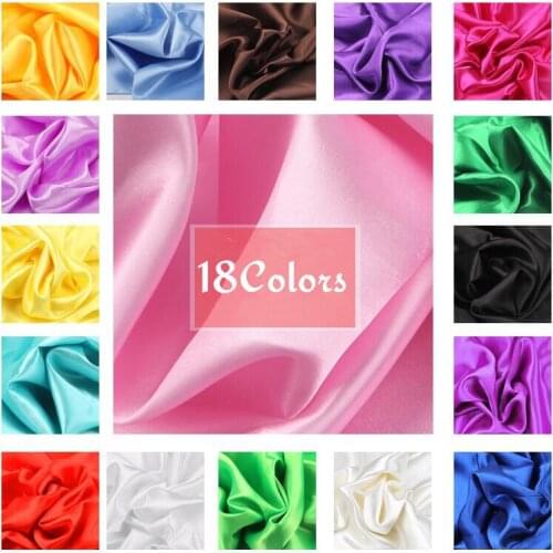 100cm*150cm 16Colors Silks and Satins Fabric Satin Color Butyl Silk Gift Box Lining Lieb Shiny fabrics Clothing Sewing Plain