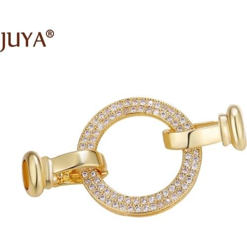 Trendy Rhinestone Connectors Pearl Necklace Fastener Clasps Agate Bracelets Jewelry Components Supplies