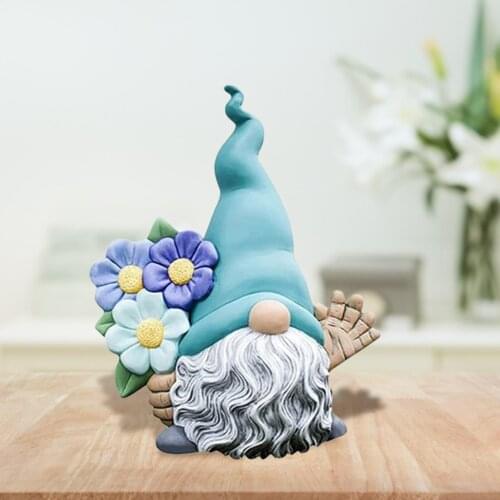 Hot Sale Magic Garden Gnome Faceless Doll Resin Statue Collectible Figurines Miniature Outdoor Decor Gardening Gnomes