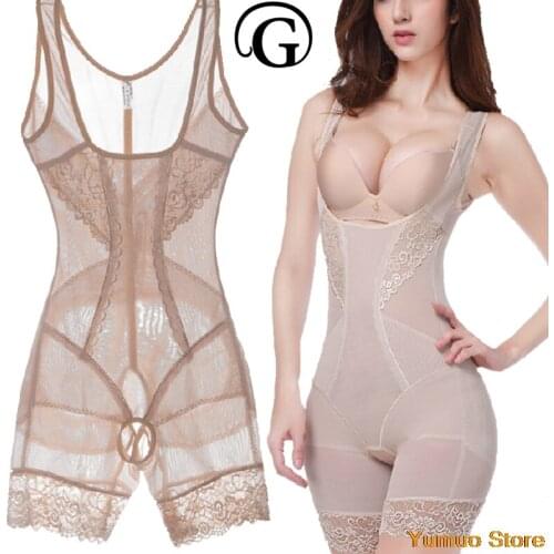 Women sculpting body shapers slimming thigh trimmer corset lace control waist lingries bra lifter abdominalbodysuitsfreeshipping