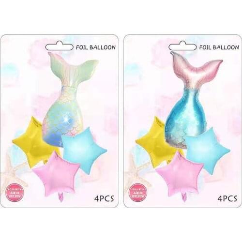 1pcMermaid Crown Dinosaur Set Happy Birthday Party Scene Decoration Dress Up Childrens Day Decoration Aluminum Film Balloon