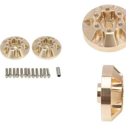2PCS Brass 12mm Weighted Wheel Hex Hub Weights for 1/10 RC Crawler 1.9 2.2 Wheel Rim Axial SCX10 Traxxas TRX4 D90