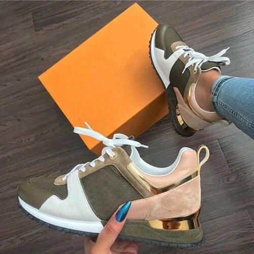 21hot4 New Arrival Women Sneakers Fashion Mixed Color Casual Sports Running Shoes For Woman Suede Leather Comfort Sneakers