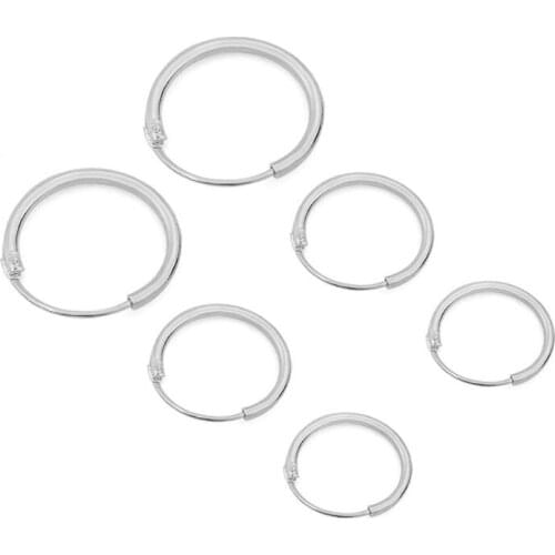 3 Pairs 3 Sizes Minimalism Simple Round Circle Earrings Hoop Earrings Small Ear Studs for Women Girls Fashion Jewelry AXYD