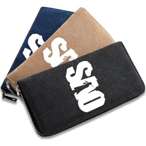 Anime Sword Art Online COSPLAY Anime Canvas Men and Women Large Capacity Multi-card Student Zipper Fashion Wallet