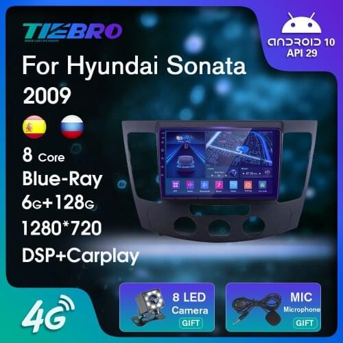 2 DIN Blu-ray IPS Screen Car Radio For Hyundai Sonata 2009 Android 10.0 Auto Radio GPS Navigation Car Receiver Bluetooth Player