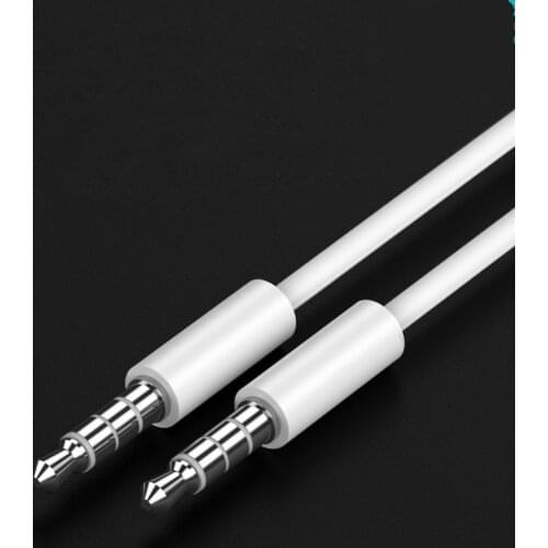New 4 Pole 1m 3.5mm Male Record Car Aux Audio Cord Headphone Connect Cable Stereo Sound Audio Cables Automotive AUX Interface