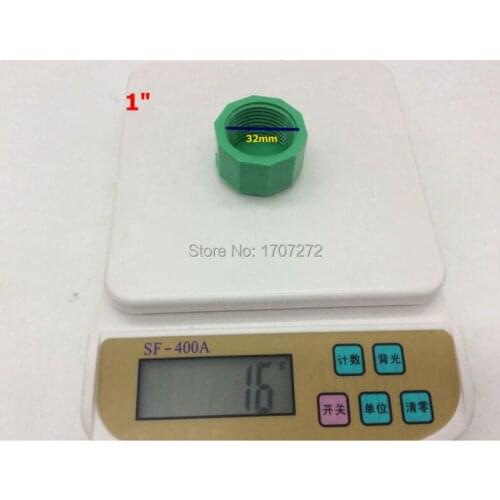 Free Shipping 10 pcs PPR Pipe Plugs 1" BSP female Thread Pipe Fitting End Cap Plug