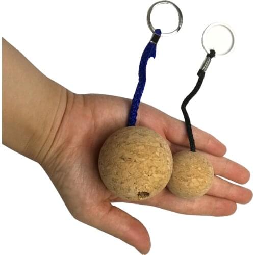 1pcs 2PCS 3.5cm 5cm Marine Sailing Boat Floating Cork Keyring Water Buoyant ball Floating Cork Keychain kayak float key chain