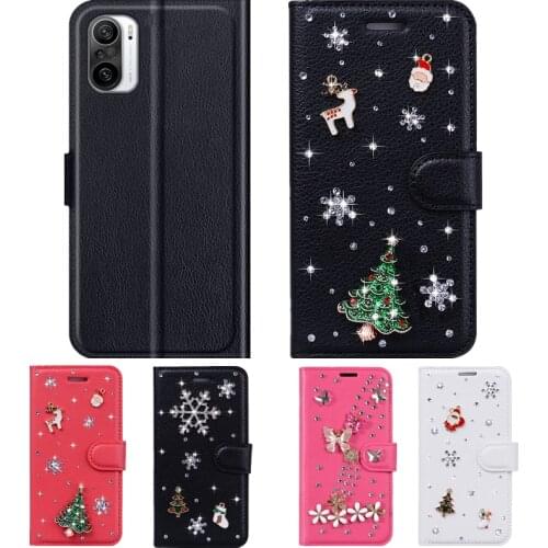 Case For Xiaomi Redmi K40 Pro Case redmi k40 M2012K11AC M2012K11C Diamond Lychee Pattern Flip Wallet Leather Case Phone Case