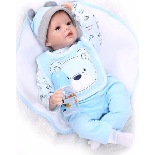 22inch reborn silicone vinyl children 55cm modern fashion baby bebe doll play house bonecas kids birthday gifts for sale