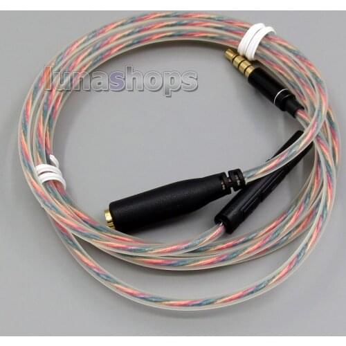 LN005091 Hi-OFC 3.5mm Male To Female + Mic Volume Remote control Cable For Sol Republic Headphone Earphone