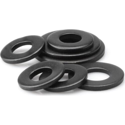 M3 M4 M5 M6 M8 M10-M30 GB97 Black Washer Plain Carbon Steel Flat Machine Washer Furniture Gaskets