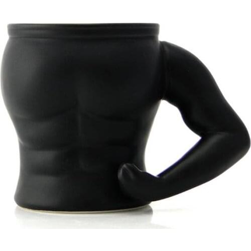 Matte frosted Muscle man Ceramics Mugs coffee mug Milk Tea office Cups Drinkware the Best birthday Gift with Gift Box for friend