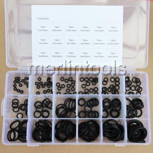 1.8/2.65/3.55mm Section ID from 2.5mm to 20mm Rubber O-Ring gaskets set