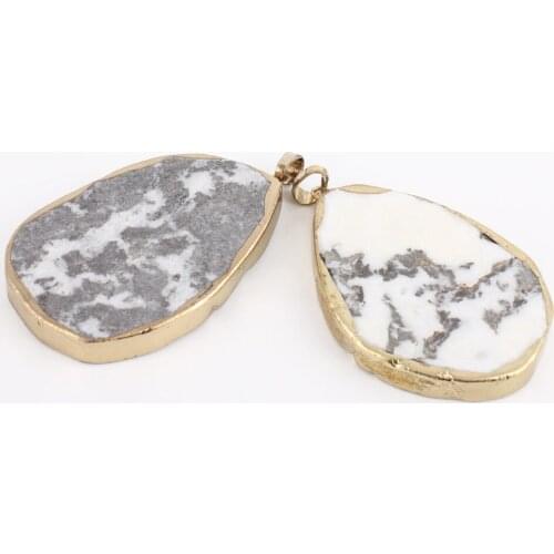 Irregular Nature Stone Pendant DIY Necklace Bracelet Girl Gift