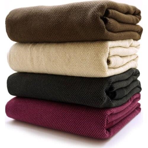 New Fashion Solid Thread Blanket Throw Shawl Adult Size Blankets for Beds Spring/Autumn Office Sofa TV Blanket Cover Cobertor