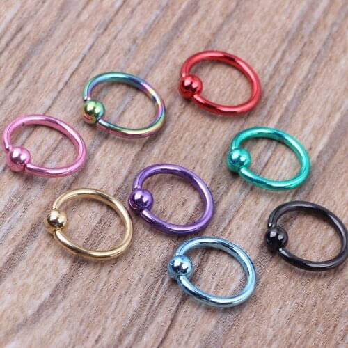 Body Piercing nipple rings chain gift piercing body jewelry 4X Captive Bead Vaginal Ring Ball Hoop Eyebrow Nipple Nose Earring