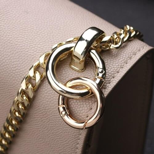 2pcs 10/12/16mm Spring O-Ring Buckles Zinc Alloy Plated Gate Clips Carabiner Purses Handbags Round Push Trigger Snap Hooks