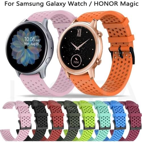 20mm Belt Silicone Watchband Strap For Huawei Watch GT 2 42mm Bracelet Wrist Band Strap For Samsung Galaxy Watch/Gear S2 Classic