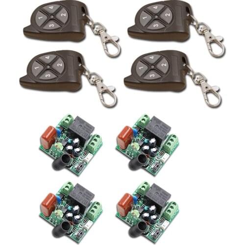Auto Door Opener Wireless Remote Control Switch System 4Transmitter & 4Receiver Mini Size 315/433MHZ Factory Sell Directly