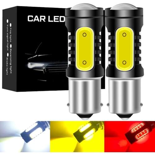 2PCS 1156 P21W LED BA15S PY21W BAU15S Bulb 12V COB 5SMD T20 7440 W21W 3157 1157 BAY15D P21/5W LED for Reverse Turn Signal Light