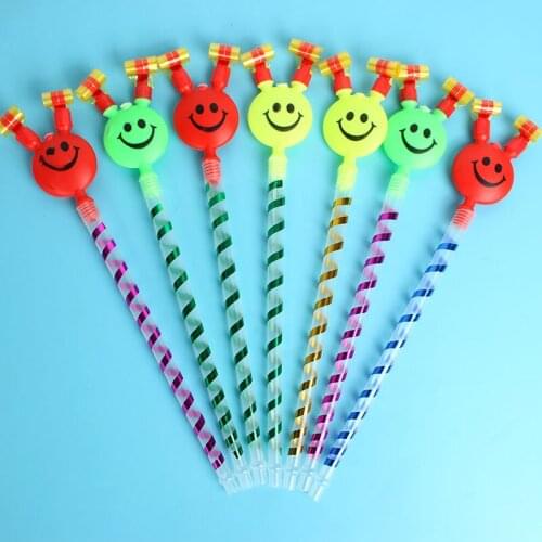 Big Smiley Face Blowout Dragon Whistle Child Toys Birthday Party Props Supplies Festive Wedding Clown Blowout Dragon