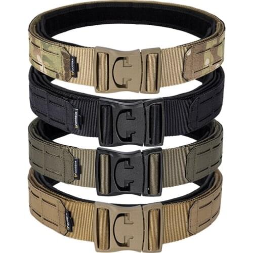 Tactical belt plastic steel integrated duty patrol 2-inch waist seal MOLLE system plug-in