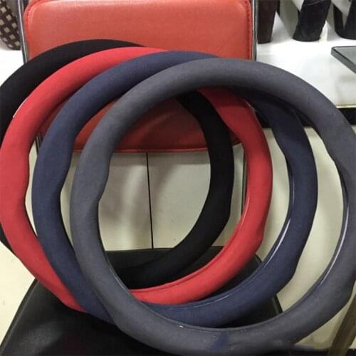 Carbon fiber Universal Suede Car Steering Wheel Cover for Volkswagen Golf 7 GTI Golf R MK7 Polo Scirocco 2015 2016