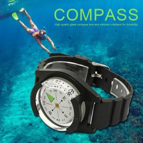 Waterproof Wrist Compass for Outdoor Hiking Camping Diving High Precision Professional Wrist Diving Compass 50 M/164FT